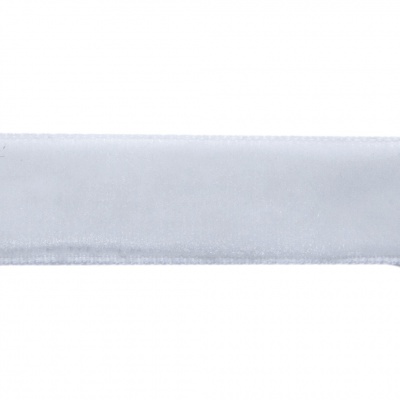 Лента бархатная нейлон, шир.12 мм, (упак. 45,7м), цв.01-белый - купить в Ельце. Цена: 457.61 руб.