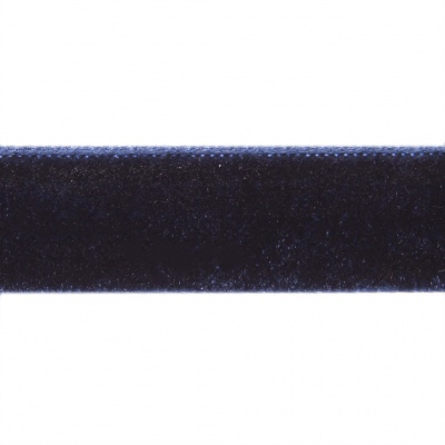 Лента бархатная нейлон, шир.12 мм, (упак. 45,7м), цв.180-т.синий - купить в Ельце. Цена: 411.60 руб.