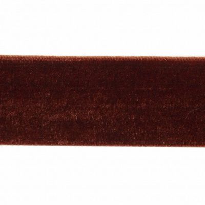Лента бархатная нейлон, шир.25 мм, (упак. 45,7м), цв.120-шоколад - купить в Ельце. Цена: 981.09 руб.