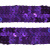 Тесьма с пайетками 12, шир. 20 мм/уп. 25+/-1 м, цвет фиолет - купить в Ельце. Цена: 778.19 руб.