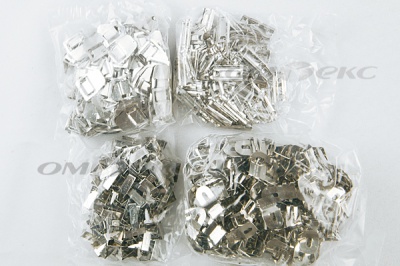 Крючки брючные 4 шипа "Стром" 144 шт. никель - купить в Ельце. Цена: 383.97 руб.