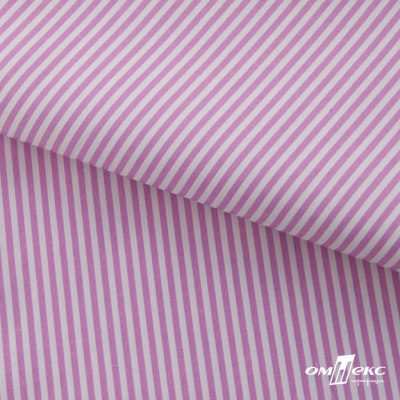 Ткань сорочечная Полоска Кенди, 115 г/м2, 58% пэ,42% хл, шир.150 см, цв.1-розовый, (арт.110) - купить в Ельце. Цена 306.69 руб.