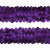 Тесьма с пайетками 12, шир. 30 мм/уп. 25+/-1 м, цвет фиолет - купить в Ельце. Цена: 1 098.48 руб.