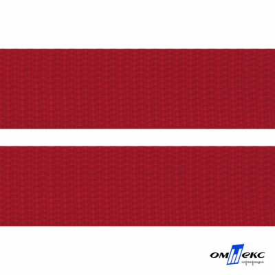 Красный- цв.171-Текстильная лента-стропа 550 гр/м2 ,100% пэ шир.30 мм (боб.50+/-1 м) - купить в Ельце. Цена: 475.36 руб.