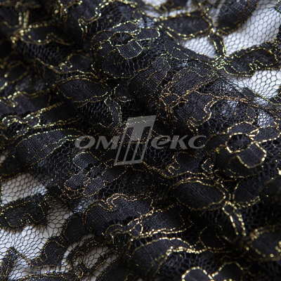 Кружевное полотно XD LACE 1-4, 80 гр/м2, шир.150см, цвет чёрный - купить в Ельце. Цена 245.94 руб.