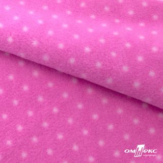 Флис принтованный розовый FDY print pink 1