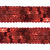 Тесьма с пайетками 3, шир. 20 мм/уп. 25+/-1 м, цвет красный - купить в Ельце. Цена: 778.19 руб.