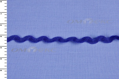 Тесьма плетеная "Вьюнчик"/синий - купить в Ельце. Цена: 40.72 руб.
