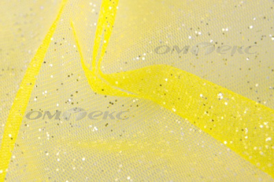 Сетка Глиттер, 40 гр/м2, шир.160см, цвет жёлтый - купить в Ельце. Цена 163.01 руб.