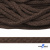 Шнур плетеный d-6 мм, 70% хлопок 30% полиэстер, уп.90+/-1 м, цв.1073-т.коричневый - купить в Ельце. Цена: 594 руб.
