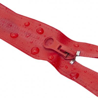 Молния водонепроницаемая PVC Т-7, 20 см, неразъемная, цвет (820)-красный - купить в Ельце. Цена: 21.56 руб.