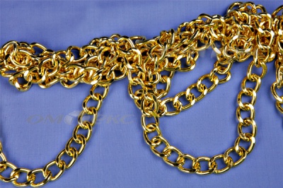 Цепь металл декоративная №11 (17*13) золото (10+/-1 м)  - купить в Ельце. Цена: 1 341.87 руб.
