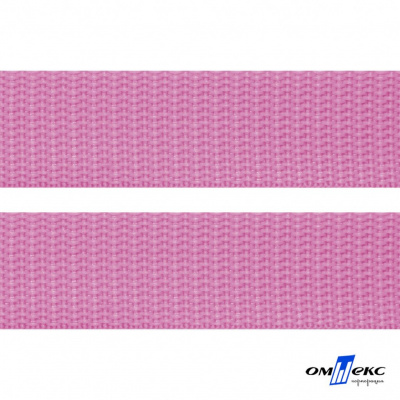 Розовый- цв.513-Текстильная лента-стропа 550 гр/м2 ,100% пэ шир.30 мм (боб.50+/-1 м) - купить в Ельце. Цена: 475.36 руб.