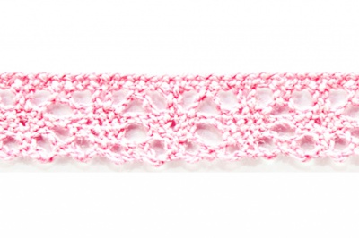 Тесьма кружевная 0621-1607, шир. 15 мм/уп. 20+/-1 м, цвет 096-розовый - купить в Ельце. Цена: 302.42 руб.