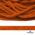 Шнур плетеный d-6 мм, 70% хлопок 30% полиэстер, уп.90+/-1 м, цв.1066-апельсин - купить в Ельце. Цена: 588 руб.