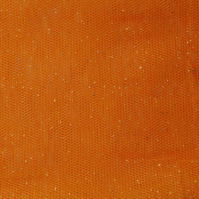 Сетка Глиттер, 24 г/м2, шир.145 см., оранжевый - купить в Ельце. Цена 117.24 руб.