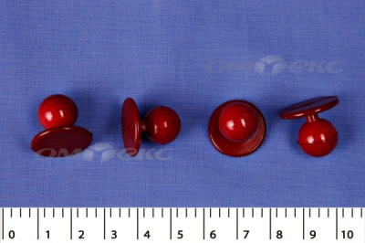 Пуговица поварская "Пукля", 10 мм, цвет красный - купить в Ельце. Цена: 2.28 руб.