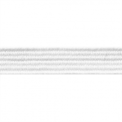 Резиновые нити с текстильным покрытием, шир. 6 мм (182 м/уп), цв.-белый - купить в Ельце. Цена: 705.59 руб.