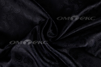 Ткань подкладочная жаккард Р14098, чёрный, 85 г/м2, шир. 150 см, 230T - купить в Ельце. Цена 166.45 руб.