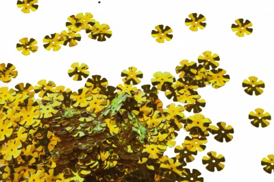 Пайетки "ОмТекс" россыпью,DOUBLE SIDED GOLD,цветок 14 мм/упак.50 гр, цв. 0460-золото - купить в Ельце. Цена: 80.12 руб.