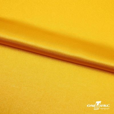 Поли креп-сатин 13-0859, 125 (+/-5) гр/м2, шир.150см, цвет жёлтый - купить в Ельце. Цена 155.57 руб.