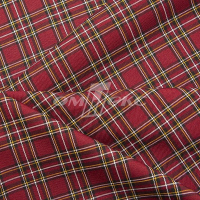Ткань костюмная клетка 24379 2012, 230 гр/м2, шир.150см, цвет бордовый/бел/жел - купить в Ельце. Цена 545.24 руб.