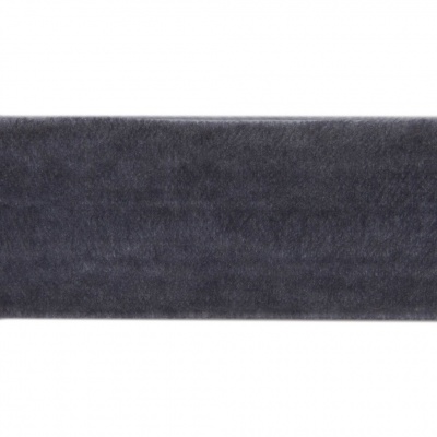 Лента бархатная нейлон, шир.25 мм, (упак. 45,7м), цв.189-т.серый - купить в Ельце. Цена: 981.09 руб.