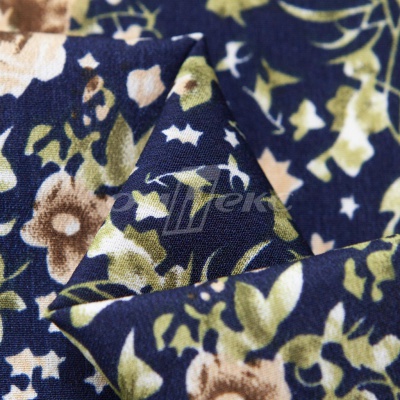 Плательная ткань "Фламенко" 1.1, 80 гр/м2, шир.150 см, принт растительный - купить в Ельце. Цена 243.96 руб.