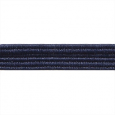 Резиновые нити с текстильным покрытием, шир. 6 мм ( упак.30 м/уп), цв.- 117-т.синий - купить в Ельце. Цена: 152.05 руб.
