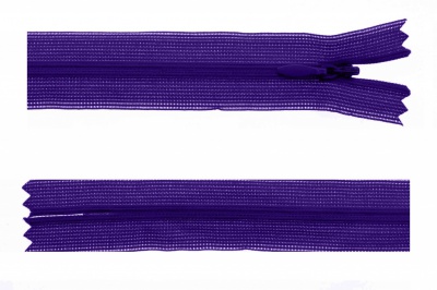 Молния потайная Т3 866, 20 см, капрон, цвет фиолетовый - купить в Ельце. Цена: 5.27 руб.