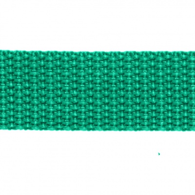 Стропа текстильная, шир. 25 мм (в нам. 50+/-1 ярд), цвет яр.зелёный - купить в Ельце. Цена: 397.52 руб.