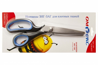 Ножницы арт.0330-6052 "ЗИГ-ЗАГ" 5 мм, для плотных тканей , 9"/ 229 мм - купить в Ельце. Цена: 733.08 руб.