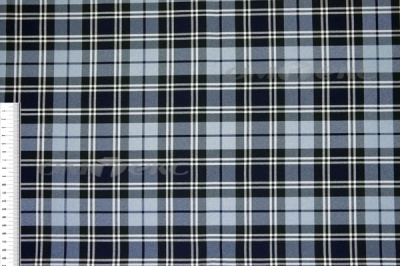 Ткань костюмная клетка Т7274 2004, 220 гр/м2, шир.150см, цвет т.синий/гол/бел - купить в Ельце. Цена 
