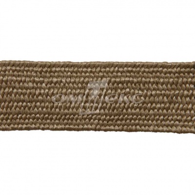 Тесьма отделочная полипропиленовая плетеная эластичная #2, шир. 40мм, цв.- соломенный - купить в Ельце. Цена: 50.99 руб.