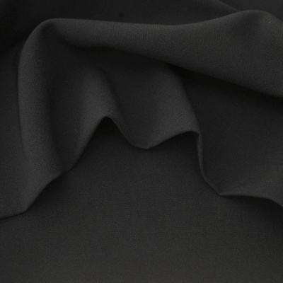 Костюмная ткань "Элис", 220 гр/м2, шир.150 см, цвет чёрный - купить в Ельце. Цена 308 руб.