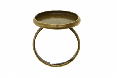 Заготовка для рукоделия металлическая фигурная для кольца 15мм - купить в Ельце. Цена: 7.44 руб.