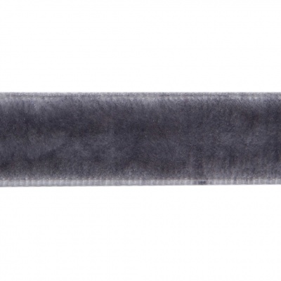 Лента бархатная нейлон, шир.12 мм, (упак. 45,7м), цв.189-т.серый - купить в Ельце. Цена: 457.61 руб.